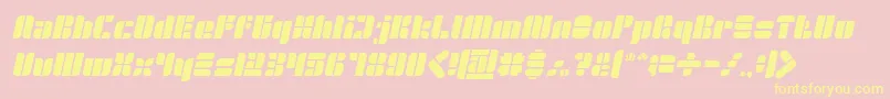 GOLDEN BAR Italic Font – Yellow Fonts on Pink Background