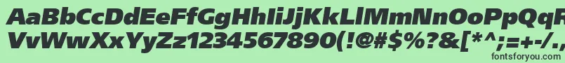 フォントAgForeignerulbObliqueMedium – 緑の背景に黒い文字