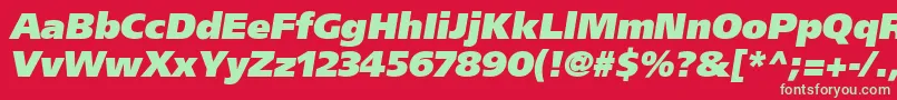 Шрифт AgForeignerulbObliqueMedium – зелёные шрифты на красном фоне