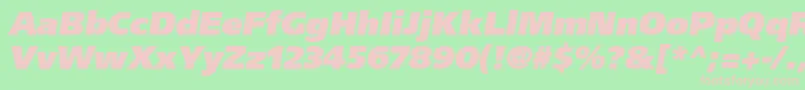 AgForeignerulbObliqueMedium Font – Pink Fonts on Green Background