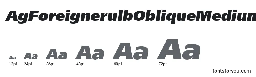 AgForeignerulbObliqueMedium Font Sizes