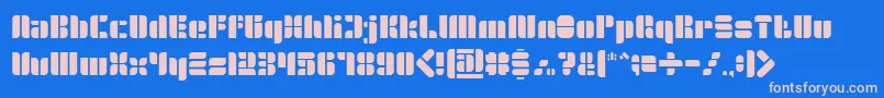 GOLDEN BAR Light Font – Pink Fonts on Blue Background