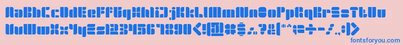 GOLDEN BAR Font – Blue Fonts on Pink Background