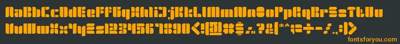 GOLDEN BAR Font – Orange Fonts on Black Background