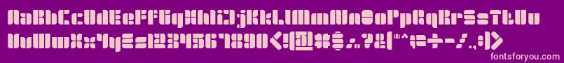 GOLDEN BAR Font – Pink Fonts on Purple Background