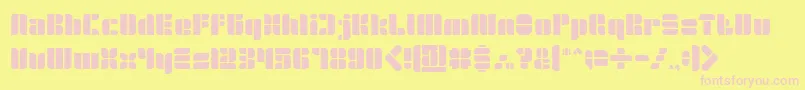 GOLDEN BAR Font – Pink Fonts on Yellow Background