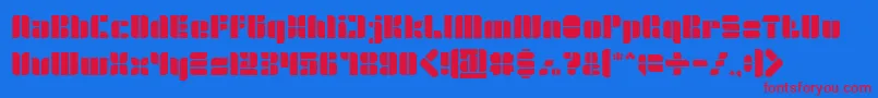 フォントGOLDEN BAR – 赤い文字の青い背景