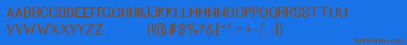 Golden Bridge Sans Font – Brown Fonts on Blue Background