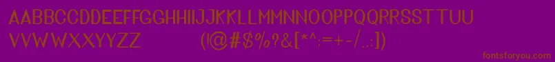 Golden Bridge Sans Font – Brown Fonts on Purple Background