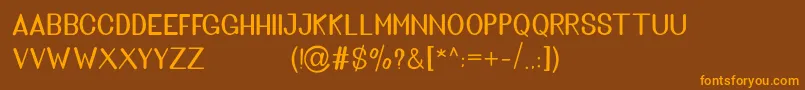 Golden Bridge Sans Font – Orange Fonts on Brown Background