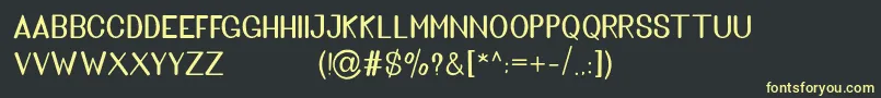 Golden Bridge Sans Font – Yellow Fonts on Black Background