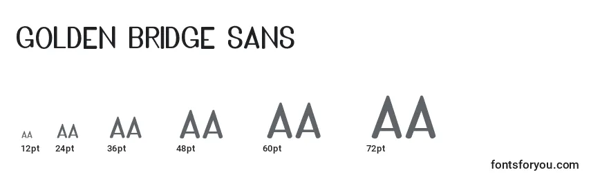 Größen der Schriftart Golden Bridge Sans
