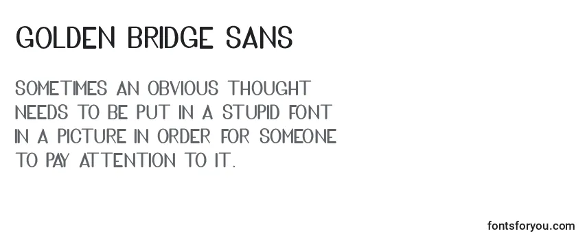 Шрифт Golden Bridge Sans