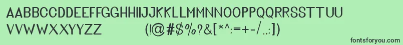 Golden Bridge Sans Font – Black Fonts on Green Background