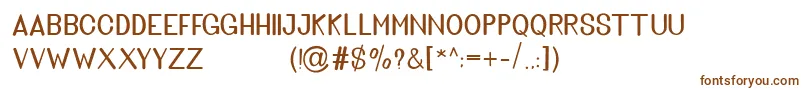 フォントGolden Bridge Sans – 茶色のフォント
