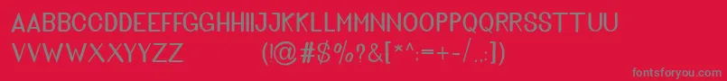 Golden Bridge Sans Font – Gray Fonts on Red Background