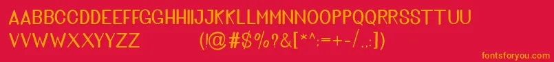 Golden Bridge Sans Font – Orange Fonts on Red Background
