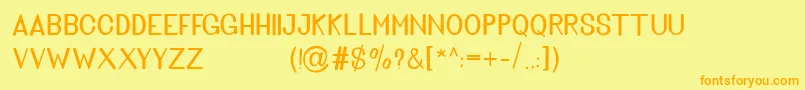 More about Golden Bridge Sans Font Golden Bridge Sans Font – Orange Fonts on Yellow Background