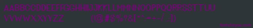 Czcionka Golden Bridge Sans – fioletowe czcionki na czarnym tle