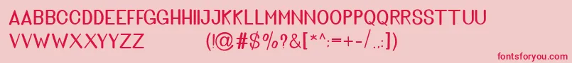 Golden Bridge Sans Font – Red Fonts on Pink Background
