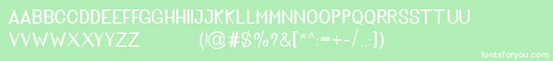 Golden Bridge Sans Font – White Fonts on Green Background