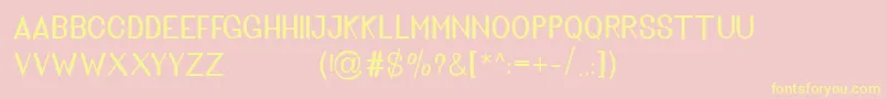 fuente Golden Bridge Sans – Fuentes Amarillas Sobre Fondo Rosa