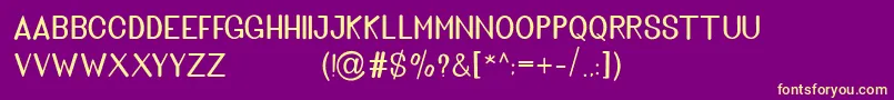 Lisätietoja Golden Bridge Sans-fontista Golden Bridge Sans-fontti – keltaiset fontit violetilla taustalla