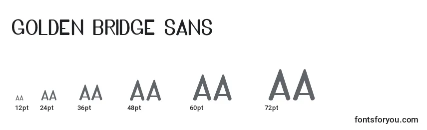 Размеры шрифта Golden Bridge Sans (128133)