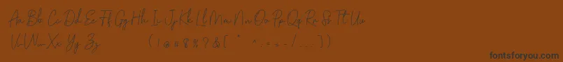 Golden Bridge Script Font – Black Fonts on Brown Background
