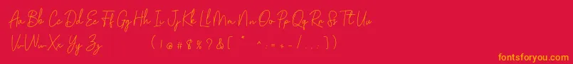 Подробнее о шрифте Golden Bridge Script Шрифт Golden Bridge Script – оранжевые шрифты на красном фоне