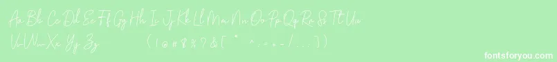 Golden Bridge Script Font – White Fonts on Green Background