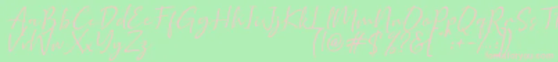 fuente Golden Class Script – Fuentes Rosadas Sobre Fondo Verde
