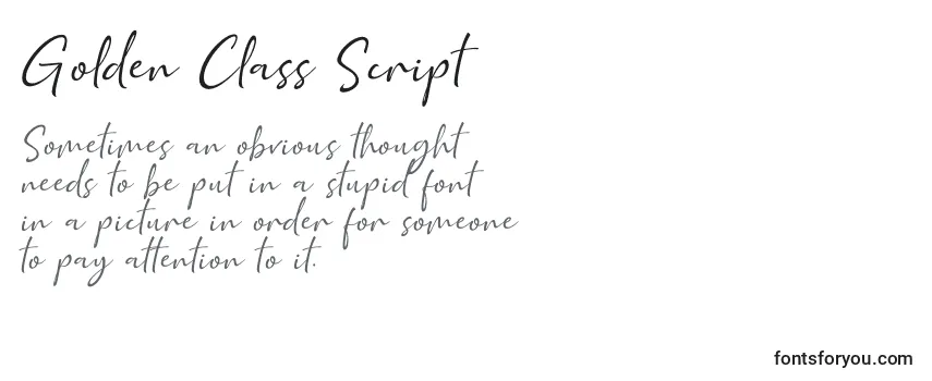 Шрифт Golden Class Script