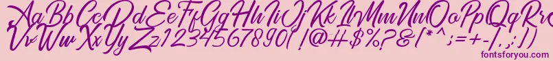 Golden Gate Font – Purple Fonts on Pink Background