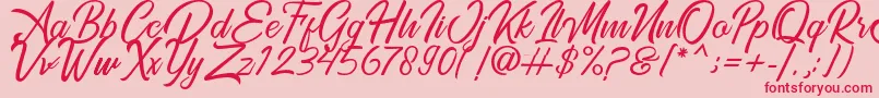 Golden Gate Font – Red Fonts on Pink Background