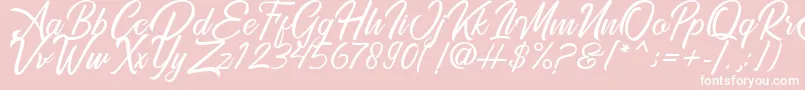 Golden Gate Font – White Fonts on Pink Background