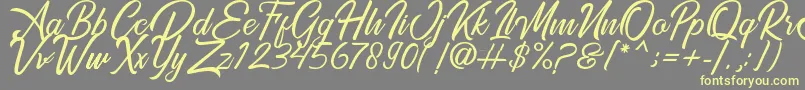 Golden Gate Font – Yellow Fonts on Gray Background