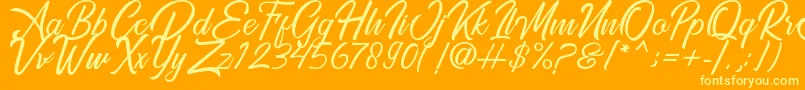 Golden Gate Font – Yellow Fonts on Orange Background