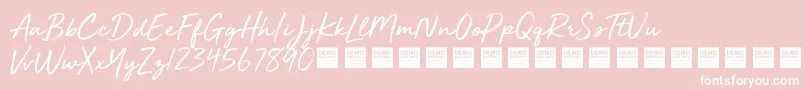 Golden Plains   Demo Font – White Fonts on Pink Background