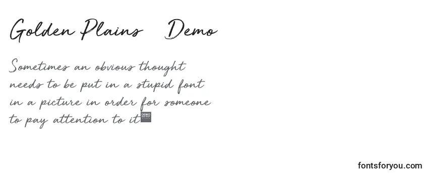 Golden Plains   Demo Font