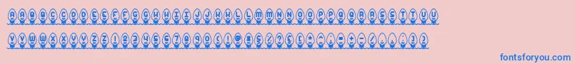 Xmaslght Font – Blue Fonts on Pink Background