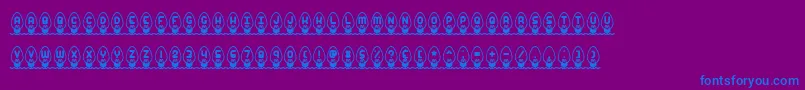Xmaslght-Schriftart – Blaue Schriften auf violettem Hintergrund