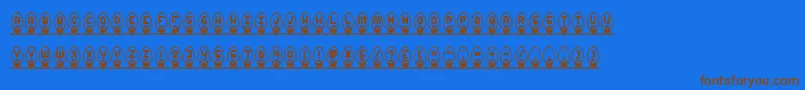 Xmaslght Font – Brown Fonts on Blue Background