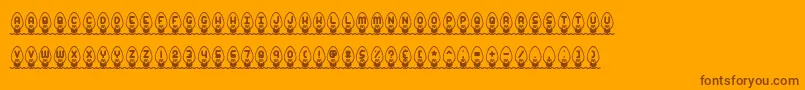 Xmaslght Font – Brown Fonts on Orange Background