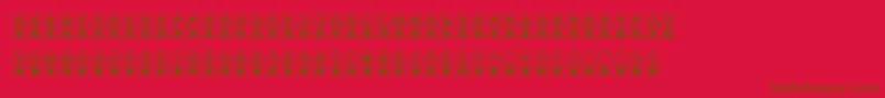Xmaslght Font – Brown Fonts on Red Background
