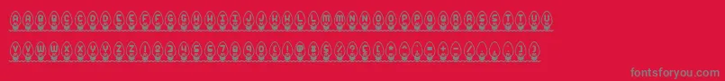 Xmaslght Font – Gray Fonts on Red Background