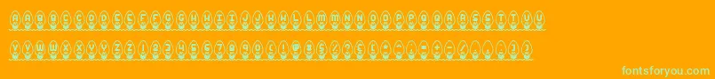 Xmaslght Font – Green Fonts on Orange Background