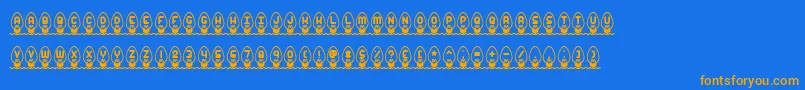 Xmaslght Font – Orange Fonts on Blue Background