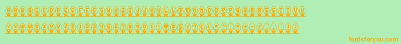 Xmaslght Font – Orange Fonts on Green Background