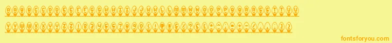 Xmaslght Font – Orange Fonts on Yellow Background